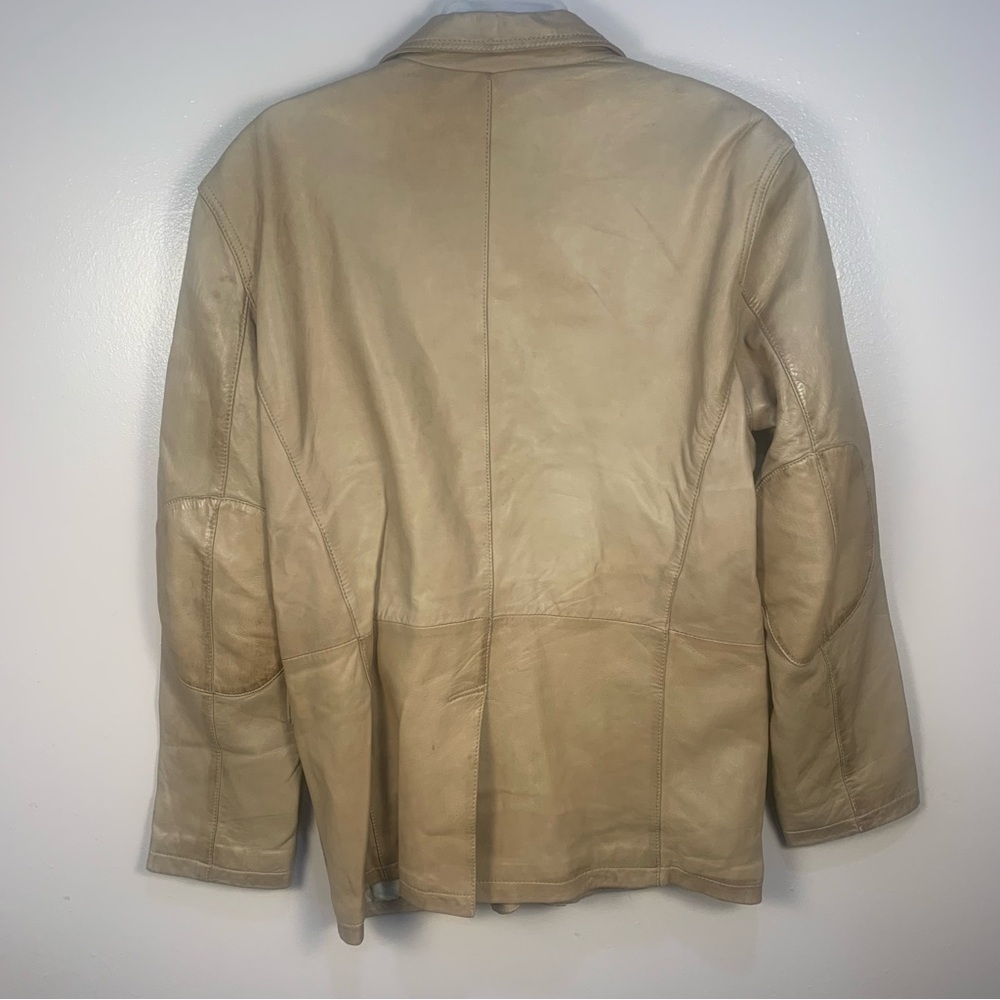 VTG Wilson’s Distressed Leather Jacket Tan Buttery Soft - Picture 13 of 16